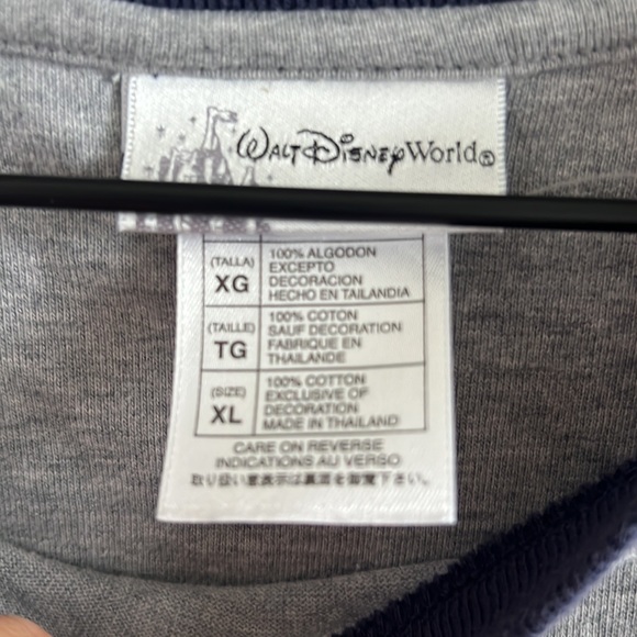 Walt Disney World Disney Ringer Neck Embroidered Patchwork Tee T-Shirt XL - Picture 4 of 4